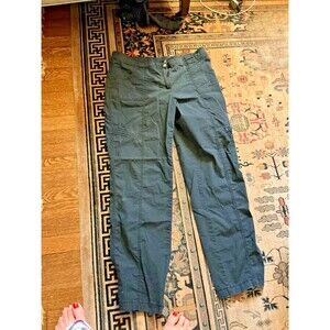 Chico's Women's Black Tapered Leg Cargo Pants Cotton Size 15